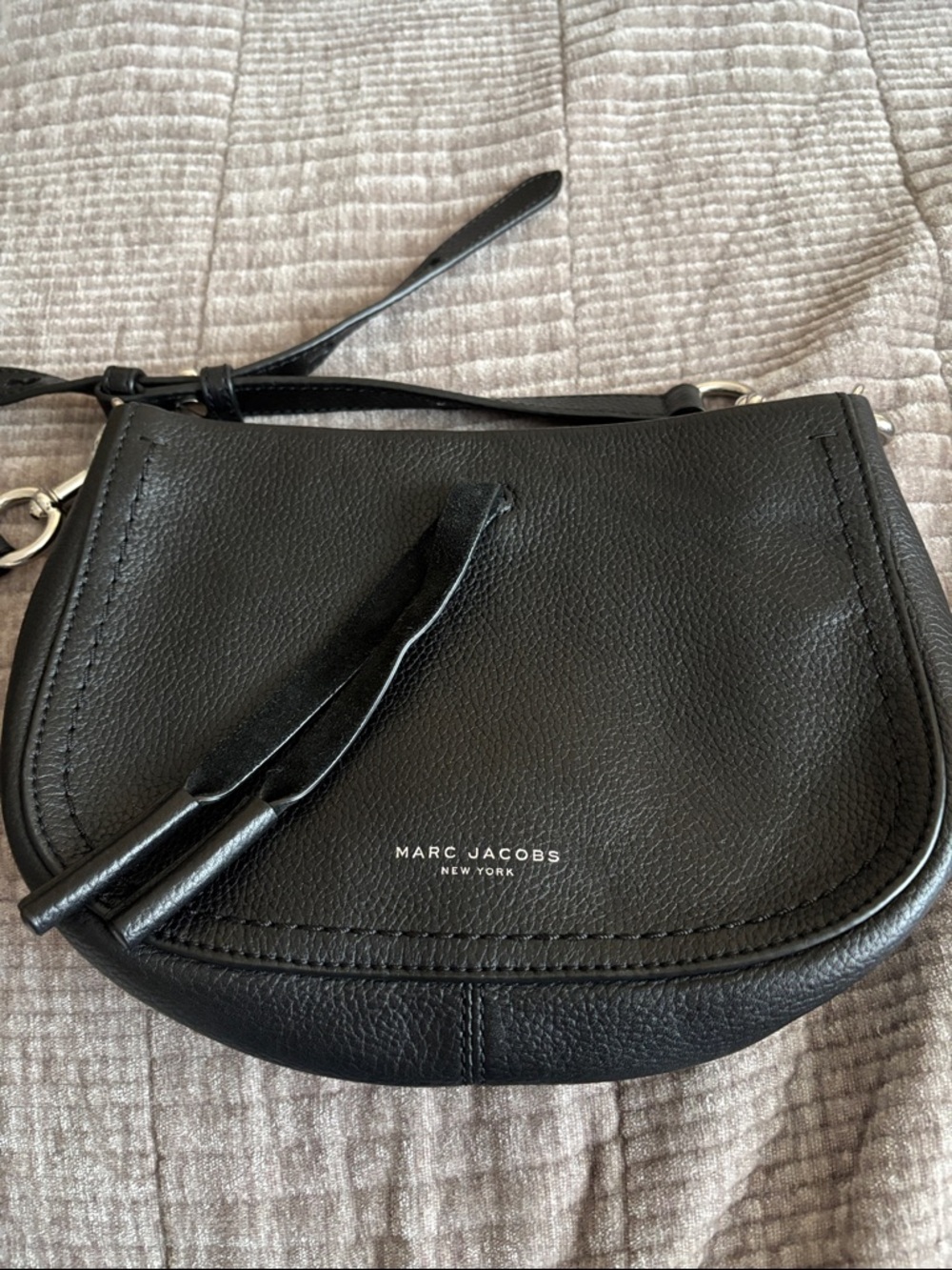 Marc Jacobs Black Pebbled Leather Crossbody with Tassel